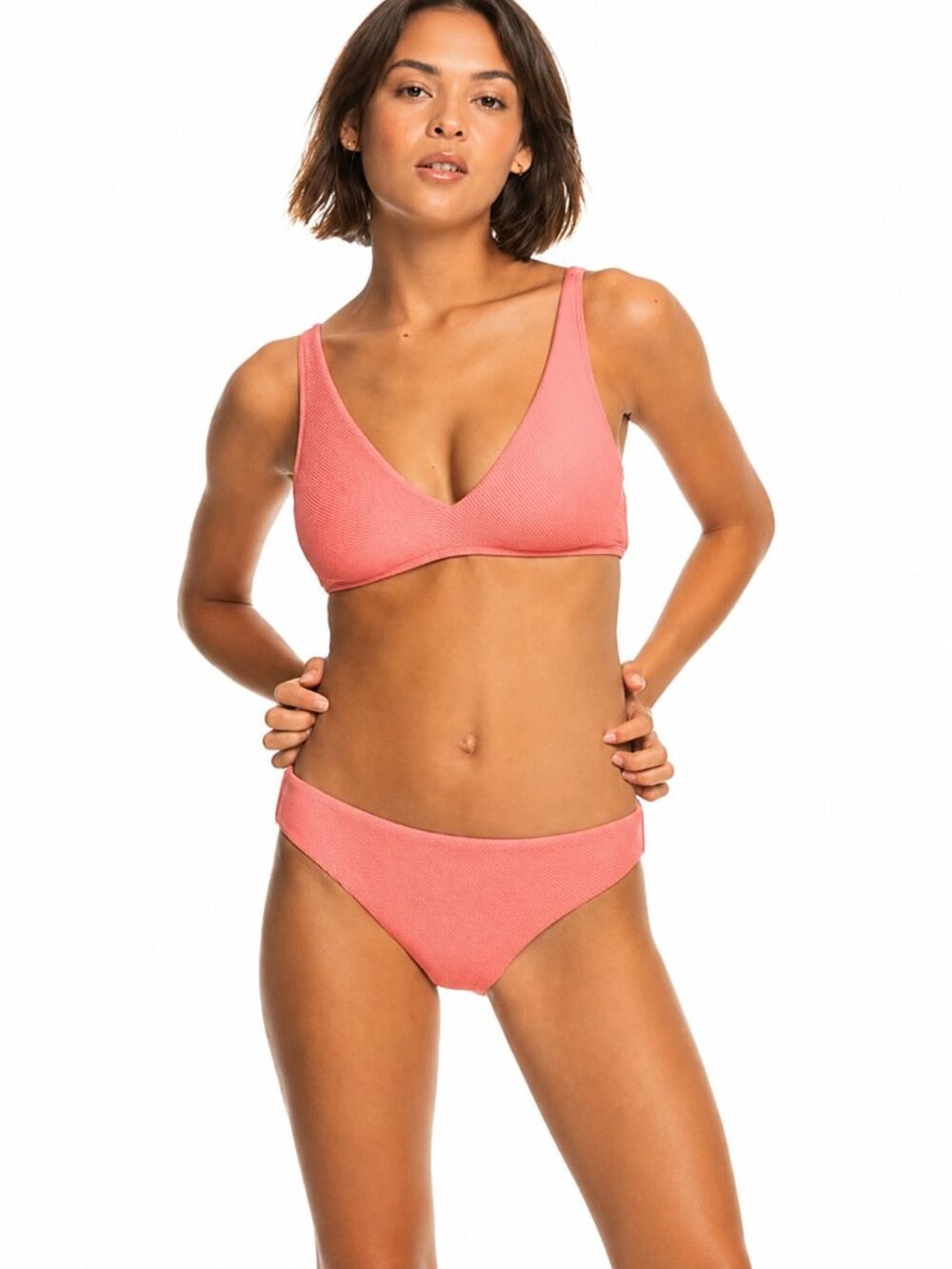 Roxy Love The Comber Bikini Bottom Tea Rose XXL NWT